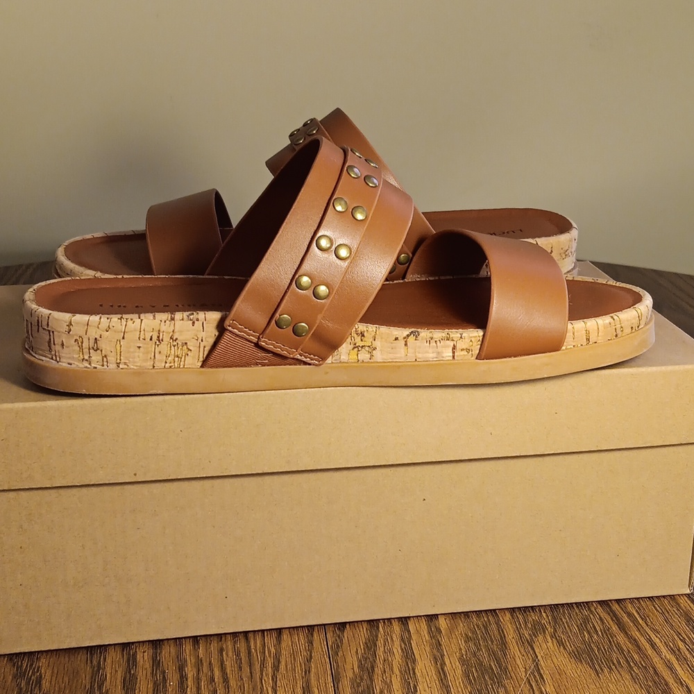 Lucky Brand Tan Studded Women's Sandals - Picture 4 of 7